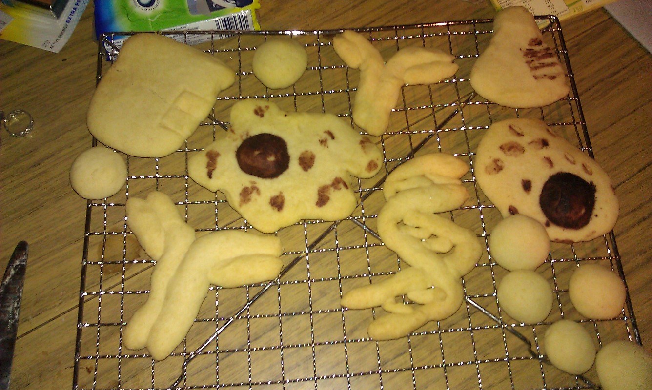 Science Biscuits cooling on a rack