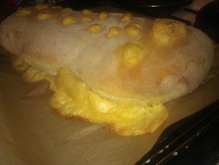 Dinosaur cheese bread