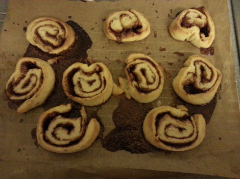 Poor melty cinnamon rolls, but they went to a good home
